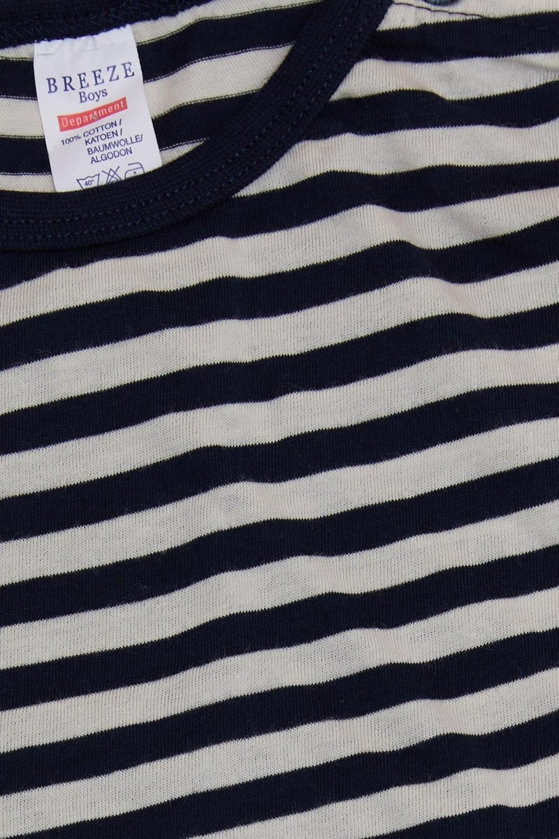 Breeze Baby Boy Long Sleeve T-Shirt with Patchwork Hat Puppy Printed 9 Months-3 Years, Navy Blue  - Image 3