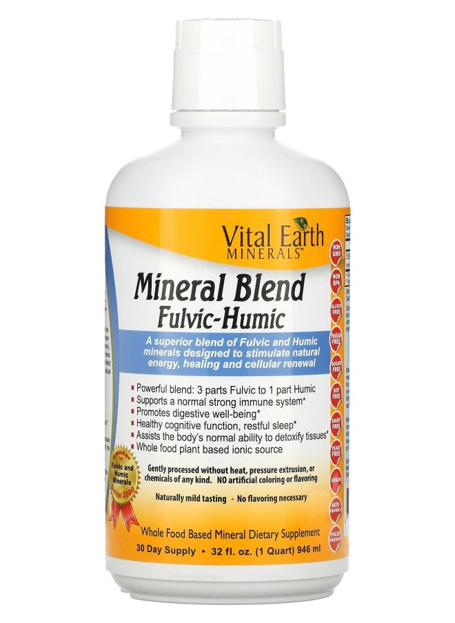 Vital Earth Minerals Mineral Blend Fulvic-Humic 32 fl oz (946 ml) 