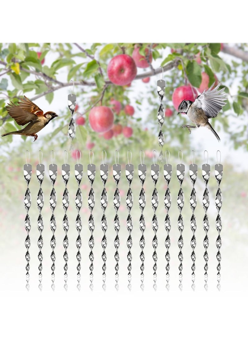 URbazaar - Large Bird Repellent Reflective Scare Rods - Ornamental Spinner Deterrent Control Device - Keeps Birds Away - Bonus Replacement String Included - (8 Pack) - Image 1