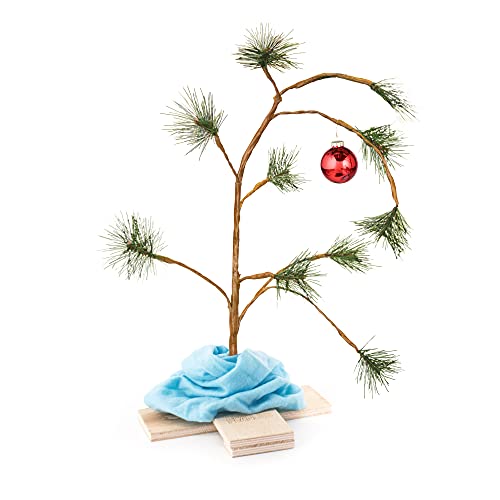 PRODUCTWORKS 24Inch Peanuts Charlie Brown Musical Christmas Tree with Linus Blanket