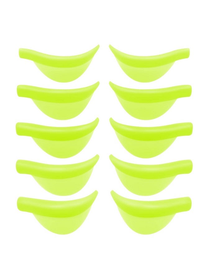 پيرمانيا وسادات تجعيد الرموش، 10 قطع/5 أحجام من بيرمانيا لطقم تجعيد الرموش، قابلة لإعادة الاستخدام وناعمة C & D، قضيب رفع الرموش، أداة تجميل المكياج، وسادات رفع الرموش (أصفر) - Image 1