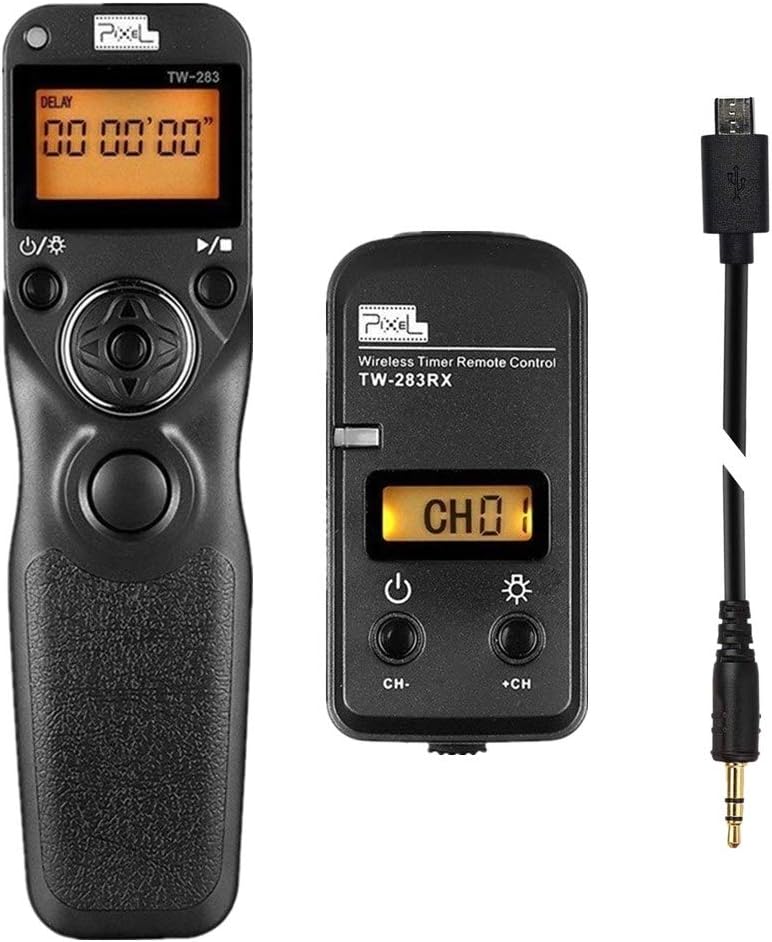 Pixel Wireless Shutter Release Timer Remote Control TW283-90 Compatible with Fujifilm GFX50S X-Pro2 X-H1 X-T2 X-T1 X-T10 X-T20 X-T100 X-E2S X-E2 X-M1 X-A3 X-A2 X-A1 X-A10 X100F X100T X70 X30 XQ2 XQ1 - Image 1