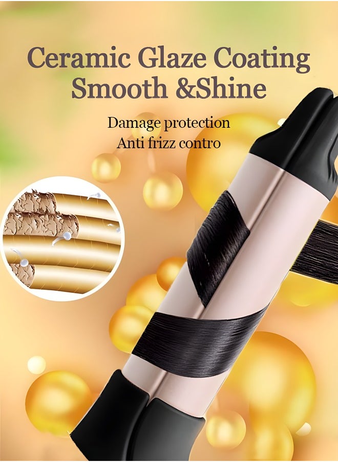 ONE AG ANT - [Upgrade] 2 In 1 Wireless Hair Curling Irons, Portable Mini Ceramic Ionic Straightening Comb and curler 2 in 1, Thermal Brush 30s Fast Heating & 3 Temp Settings & Anti-Scald - Image 1