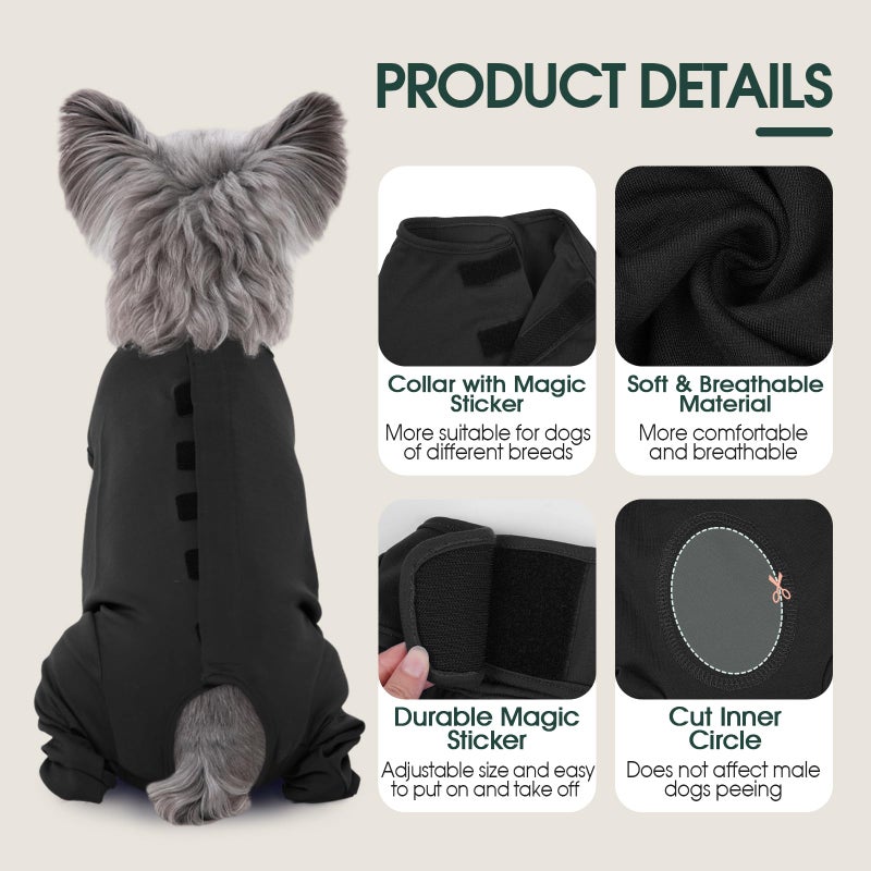 Kuoser Dog Surgery Suit for Back Legs, Dog Rear Leg Sleeve to Stop Licking, Female Spay Recovery Suit for Dogs After Surgery, Pet Puppy Surgical Pants Onesie for Abdomen Wounds Skin Disease - Image 3