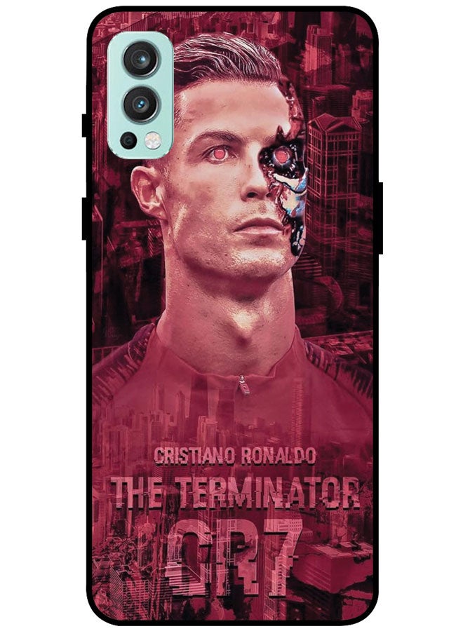 EYE CATCH Protective Case Cover For OnePlus Nord 2 5G Smart Series Printed Protective Case Cover for OnePlus Nord 2 5G Cristiano Ronaldo The Terminator CR7 - Image 1