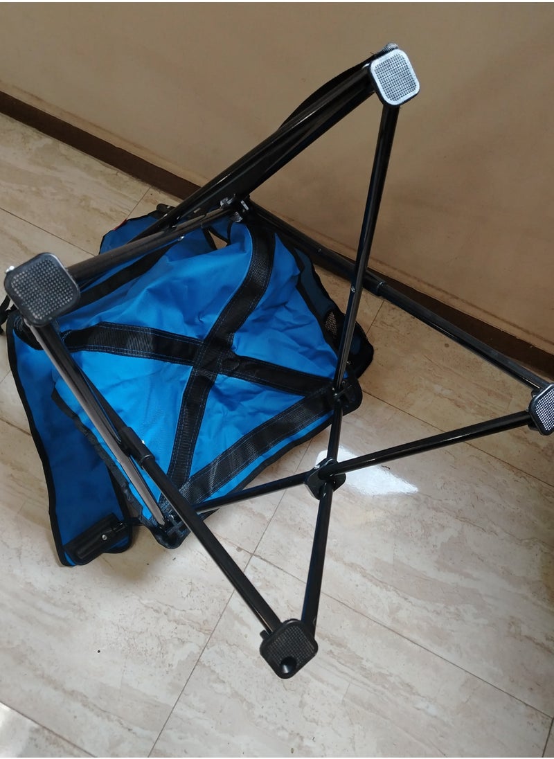 Primanova - Folding Camping Chair Compact, lightweight and portable design with cup holder Weatherproof, splash and water resistant Perfect for outdoor, fishing and beach use - Image 1