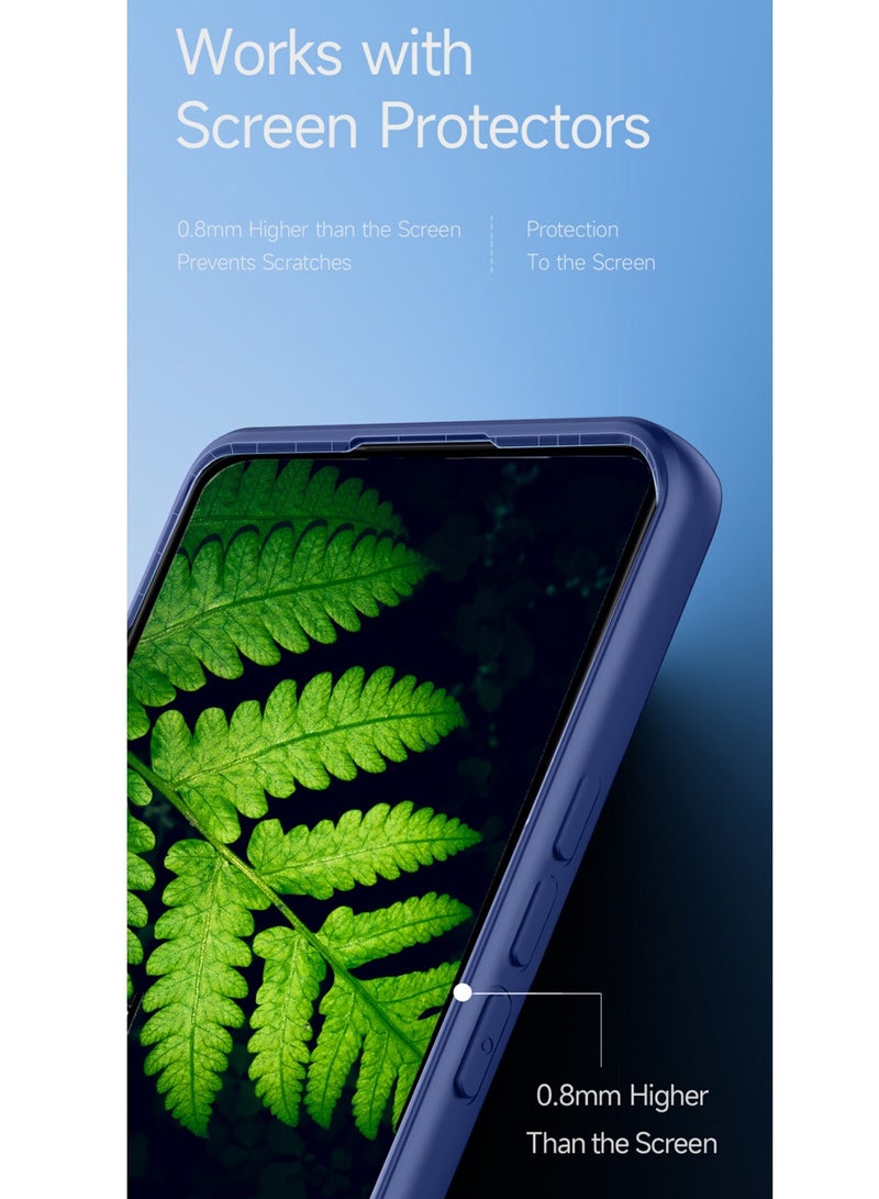 دبليو تيك غطاء حماية لهاتف Honor X9d 5G 2025 بنسيج السيليكون (MCRPSN) - أزرق داكن - Image 5