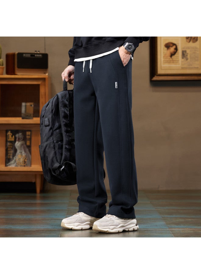 Jeep Warm Fleece-lined Thickened Men's Casual Pants Versatile Straight-leg Commuter Casual Trousers Simple Versatile Casual Men's Pants - Image 3
