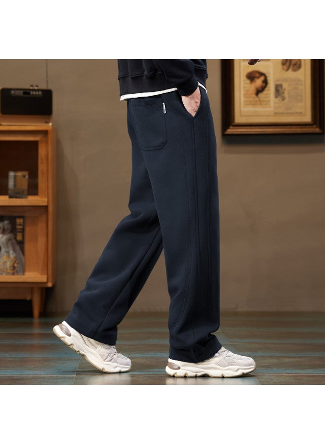 Jeep Warm Fleece-lined Thickened Men's Casual Pants Versatile Straight-leg Commuter Casual Trousers Simple Versatile Casual Men's Pants - Image 4