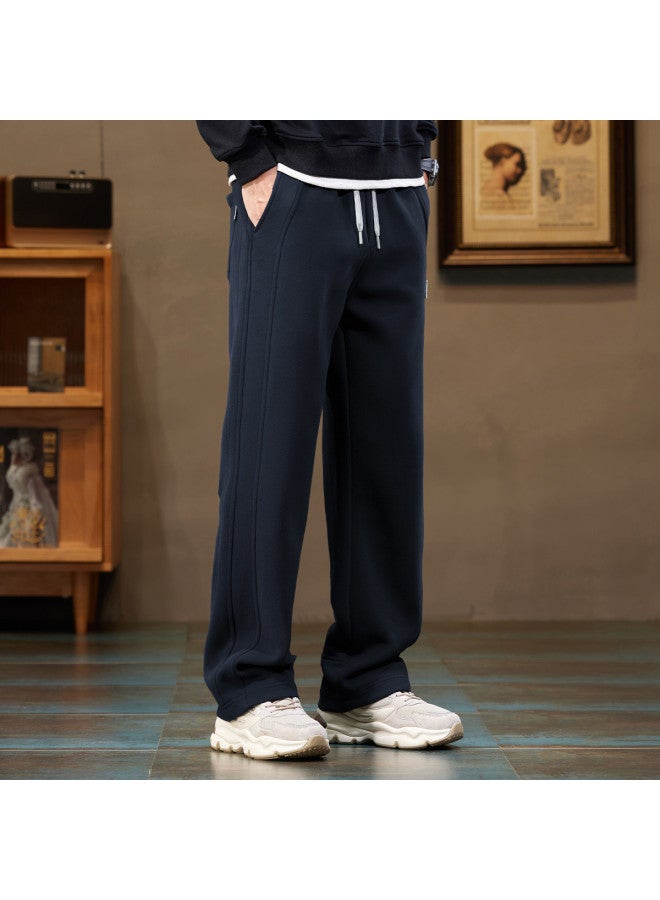 Jeep Warm Fleece-lined Thickened Men's Casual Pants Versatile Straight-leg Commuter Casual Trousers Simple Versatile Casual Men's Pants - Image 5