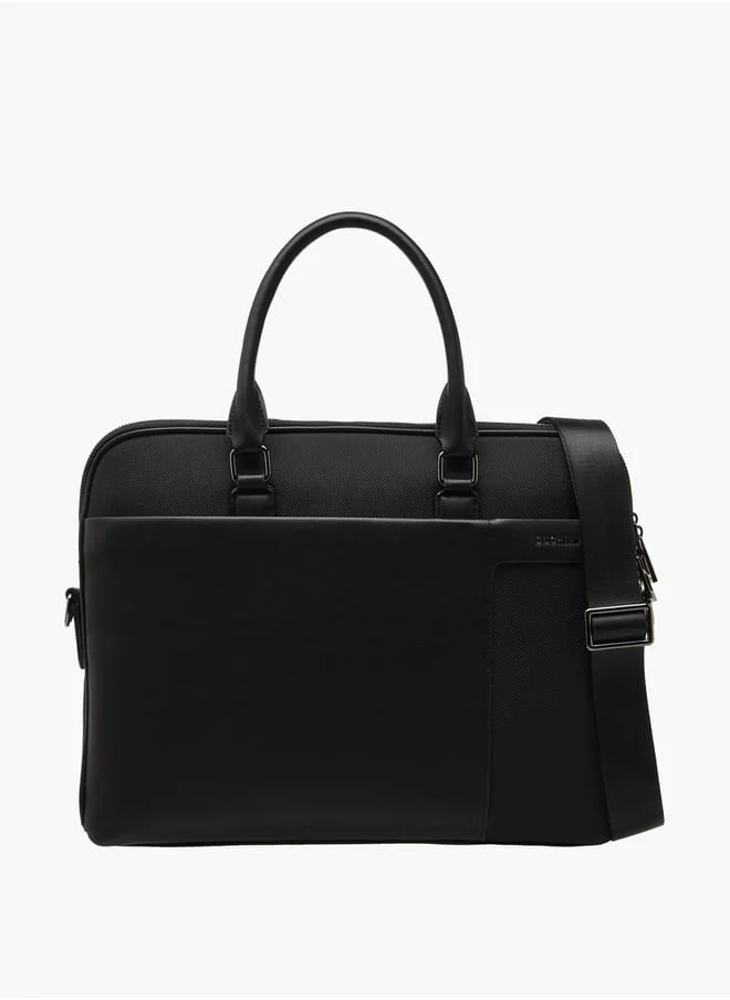 DUCHINI Men Solid Laptop Bag with Top Handles and Zip Closure