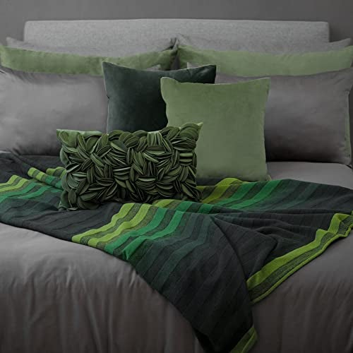 KINGROSE 3D Flower Throw Pillow Cover Solid Decorative Accent Pillow Case Soft Cushion Cover for Sofa Couch Chair Bed 12 x 20 Inches Grass Green - Image 3