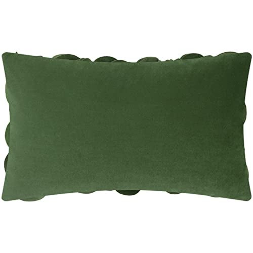 KINGROSE 3D Flower Throw Pillow Cover Solid Decorative Accent Pillow Case Soft Cushion Cover for Sofa Couch Chair Bed 12 x 20 Inches Grass Green - Image 4