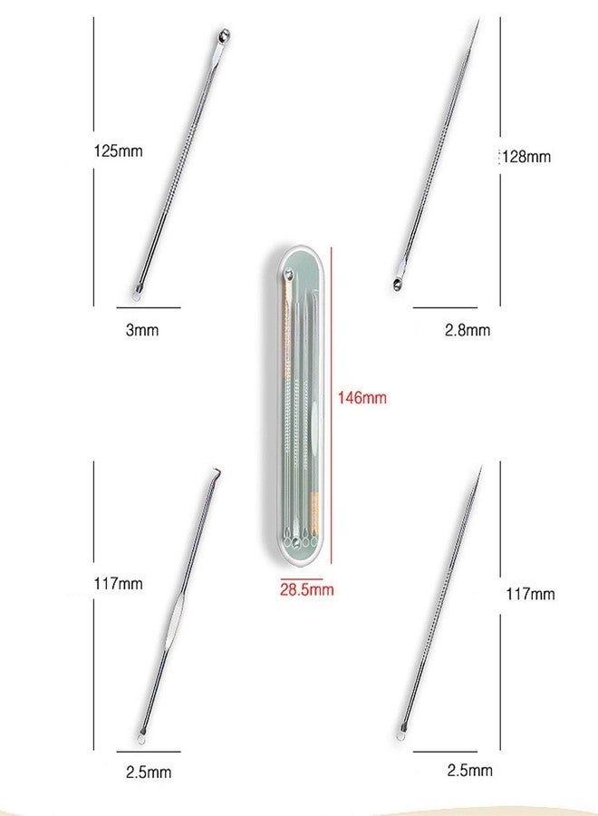 EDO MAC Blackhead Remover | Pimple Comedown Extractor Tool with Case | Whitehead Popping | Treatment for Blemish | Zit Removing for Nose Face Skin | Remover Tools Kit - Set of 4 - Image 3