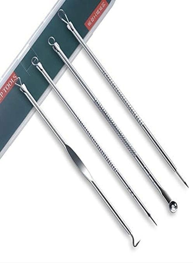 EDO MAC Blackhead Remover | Pimple Comedown Extractor Tool with Case | Whitehead Popping | Treatment for Blemish | Zit Removing for Nose Face Skin | Remover Tools Kit - Set of 4 - Image 2
