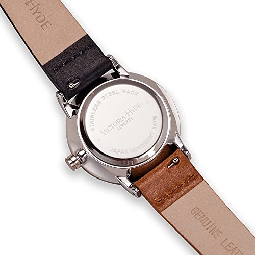 VICTORIA HYDE Retro Women Watches Small Dial Analog Quartz Detachable Genuine Leather Strap Ladies Wristwatch Gifts for Her Brown - Image 3