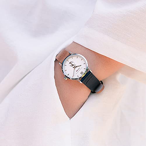 VICTORIA HYDE Retro Women Watches Small Dial Analog Quartz Detachable Genuine Leather Strap Ladies Wristwatch Gifts for Her Brown - Image 5
