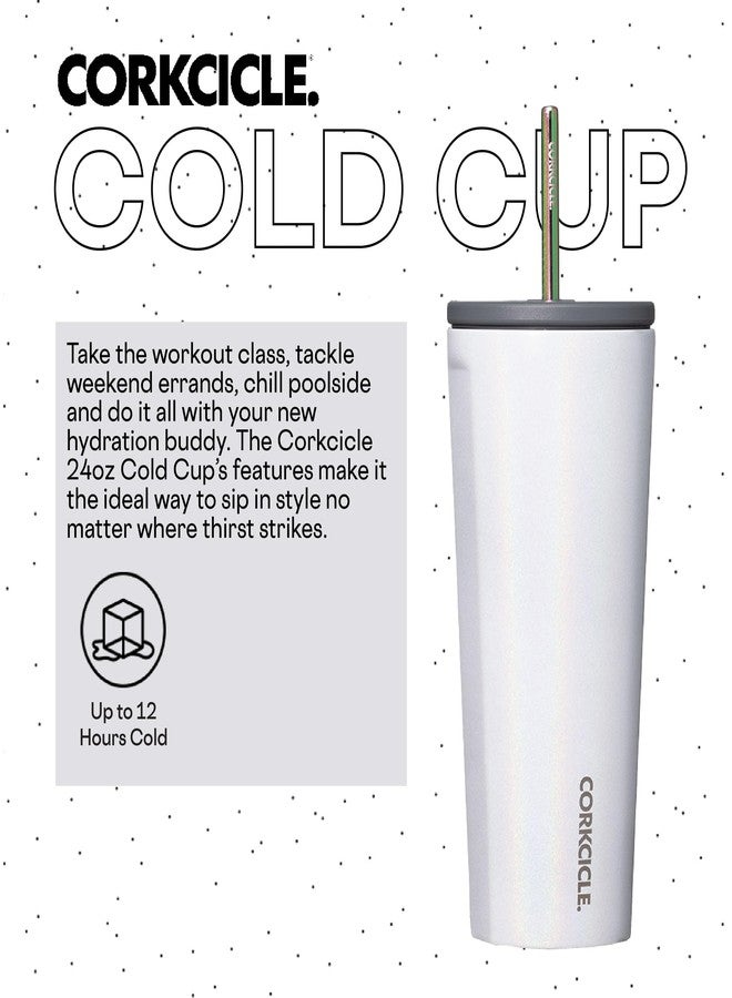 Corkcicle Cold Cup Insulated Tumbler with Lid and Straw, Unicorn Magic, 24 oz - Reusable Water Bottle Keeps Beverages Cold for 12hrs, Hot 5hrs - Cupholder Friendly Tumbler, Lid for Flexible Sipping - Image 2