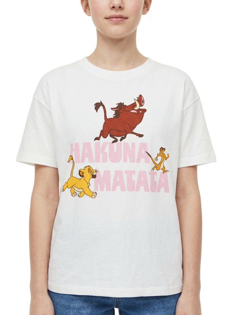 Disney The Lion King “Hakuna Matata” Oversized Drop Shoulder T-Shirt for Teen Girls - Image 4