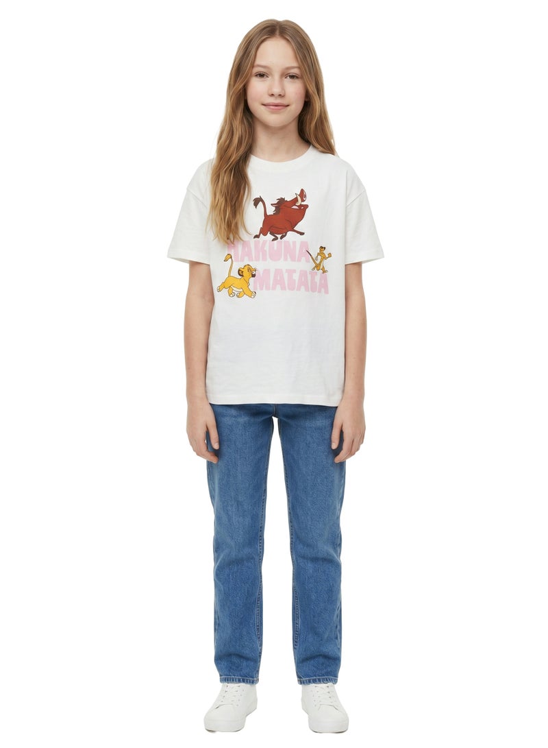 Disney The Lion King “Hakuna Matata” Oversized Drop Shoulder T-Shirt for Teen Girls - Image 3