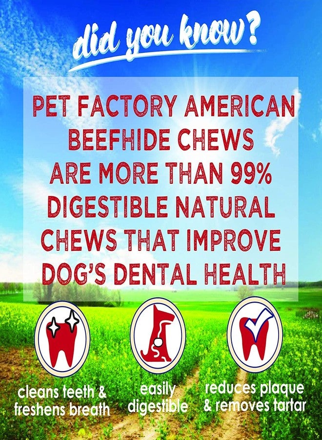 Pet Factory American Beefhide 3" Mini Rolls Dog Chew Treats - Natural Flavor, 40 Count/1 Pack - Image 2