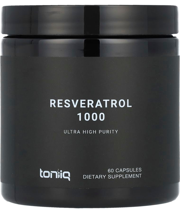 Toniiq Resveratrol 1000 60 Capsules (500 mg per Capsule)