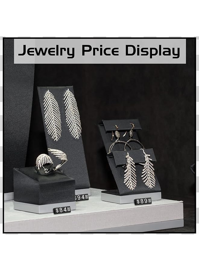 erorex Price Tags 50 Sets Price Display Cube Number Letter Adjustable Display Label Dollar Pricing Repeatable Stand Block Kit For Retail Shop Jewelry Price Display - Image 4