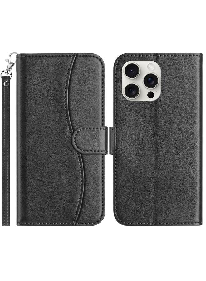 Zaboon Case For iPhone 13 Pro Max Dual-Folded S-shape Leather Phone Case - Image 1