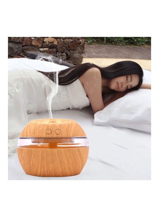 NIBEMINENT USB humidifier with LED light wood grain Light 12*9*9cm - Image 2