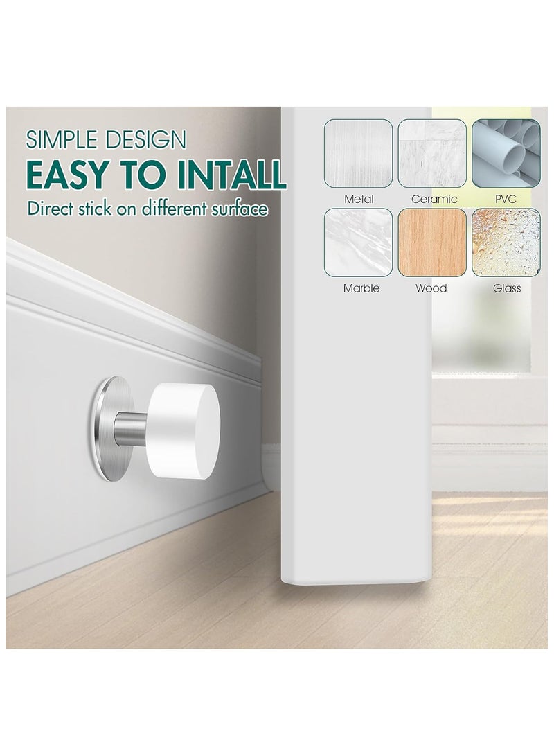 Bukela 2 Pack Door Stoppers Stop with Extra Stickers, Self-Adhesive Door Stops with Black Rubber Bumper & Stainless Steel Body - Heavy Duty Door Knob Wall Protector Sound Dampening for Home & Office Use - Image 5