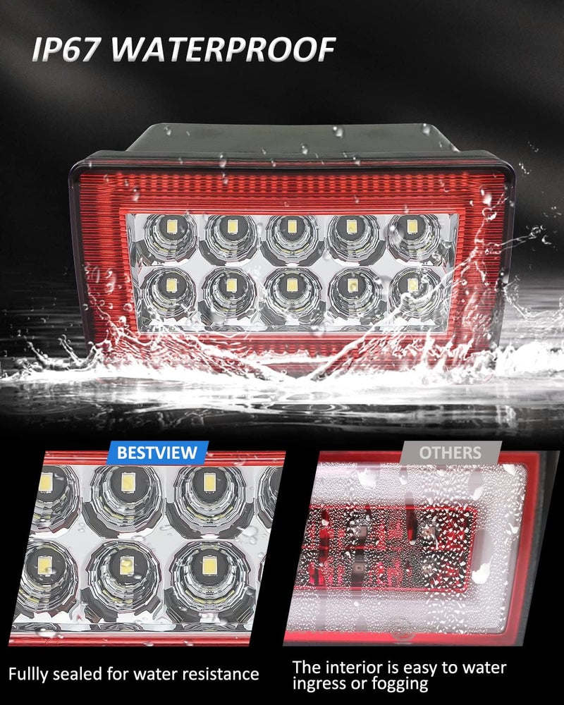 Bestview 5-In-1 LED Rear Fog Light Assembly for Subaru WRX STI, Impreza, XV Crosstrek (Red Lens) - Image 5