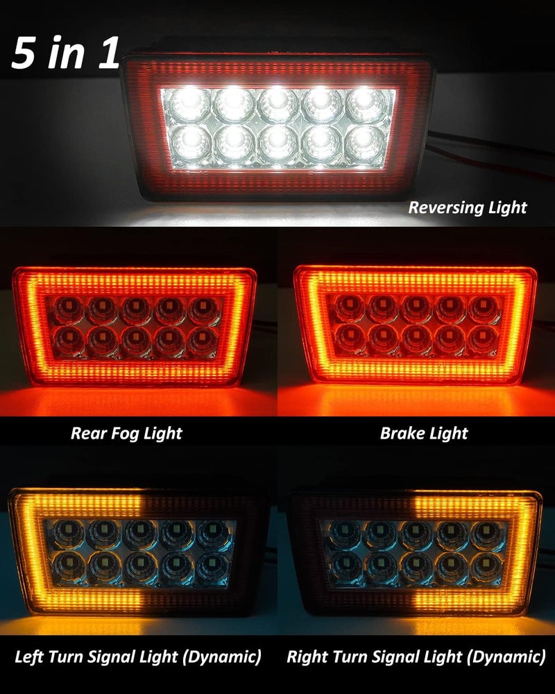 Bestview 5-In-1 LED Rear Fog Light Assembly for Subaru WRX STI, Impreza, XV Crosstrek (Red Lens) - Image 3