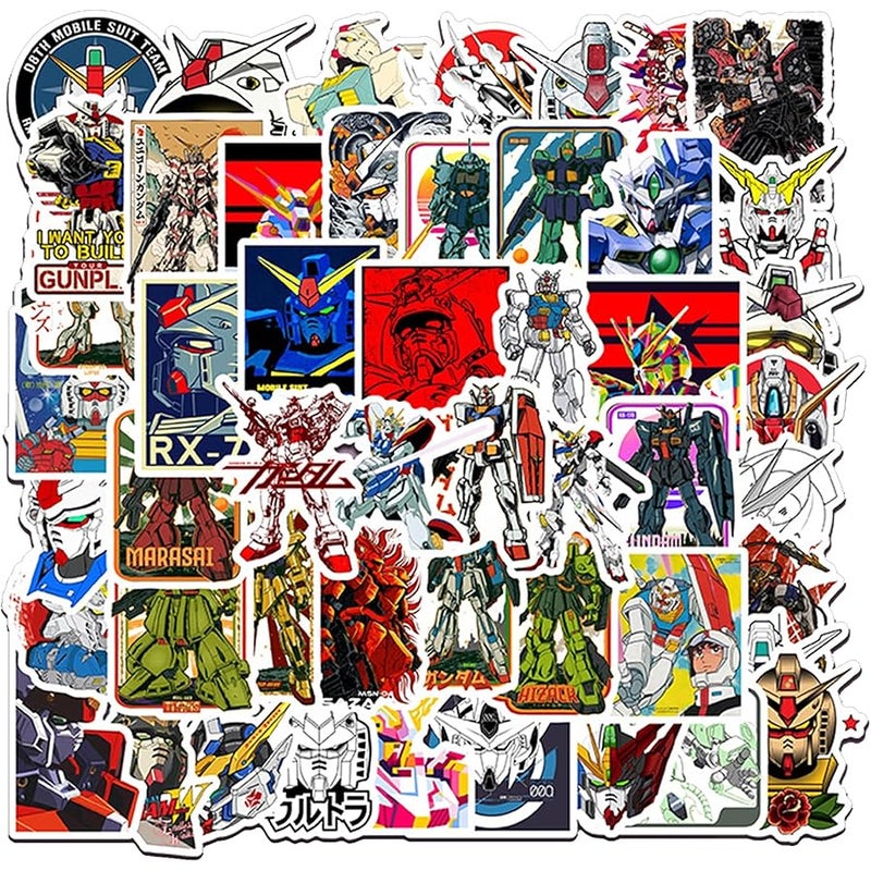 BERFLYTER 50Pcs Cartoon Themes Waterproof Stickers for Water Bottle Cup Laptop Bike Skateboard Luggage Box Vinyl Graffiti Patches BRJHSL (G) - Image 1