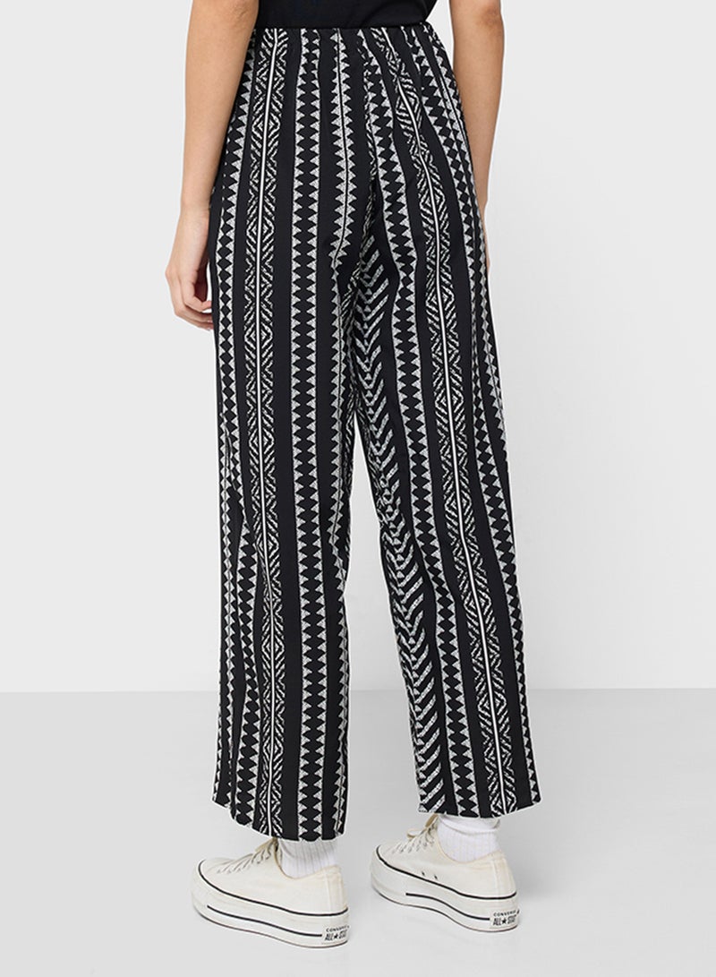 Ginger Monochrome Boho Printed Pullon Pants - Image 3
