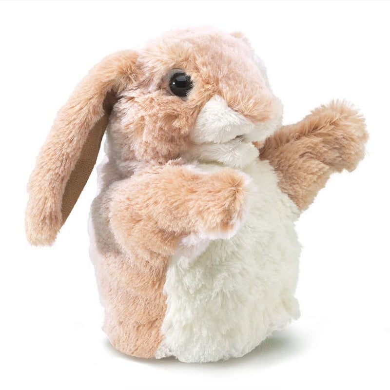 Folkmanis Little Lop Rabbit Hand Puppet White - Image 1