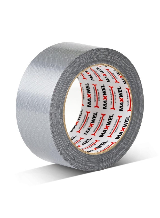 MAXWELL MAXWEL Heavy Duty Duct Tape 48mm x 32m – Waterproof Silver Cloth Repair Tape with Strong Adhesive, Tearable by Hand, Durable, Multi-Purpose Sealing & Patching Tape for Home, Automotive, Plumbing, Electrical & Industrial Use - Image 3