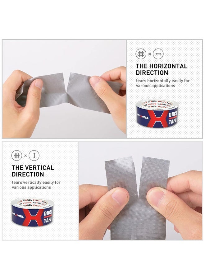 MAXWELL MAXWEL Heavy Duty Duct Tape 48mm x 32m – Waterproof Silver Cloth Repair Tape with Strong Adhesive, Tearable by Hand, Durable, Multi-Purpose Sealing & Patching Tape for Home, Automotive, Plumbing, Electrical & Industrial Use - Image 4
