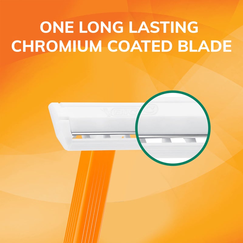 BIC Sensitive Disposable Razors for Men, Long-Lasting 1 Blade Razors for Sensitive Skin, 52 Count Shaving Razors - Image 4