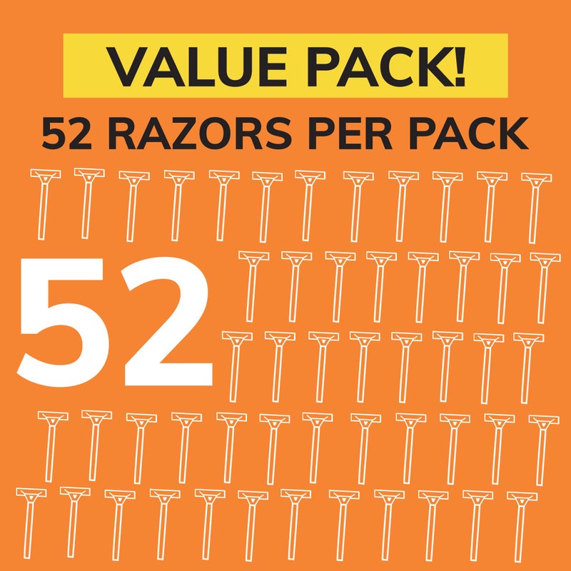 BIC Sensitive Disposable Razors for Men, Long-Lasting 1 Blade Razors for Sensitive Skin, 52 Count Shaving Razors - Image 2