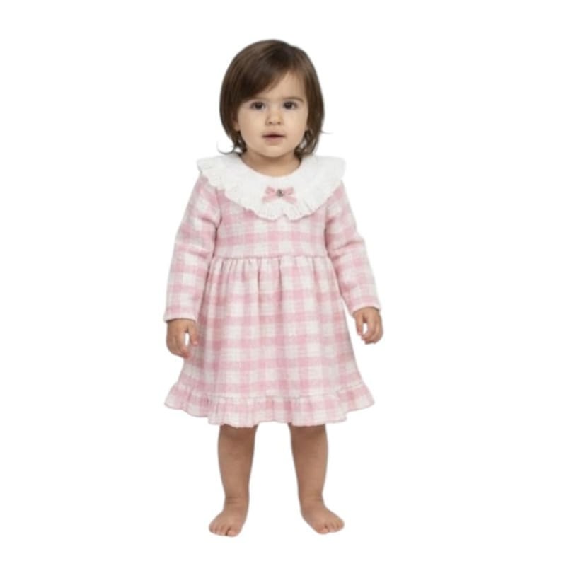 Kitten Baby Casual Outing Dress for Babies - Rose