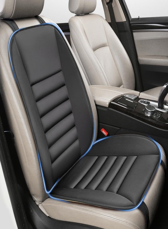 Sanwom Car Seat Cushion with Back Support Pillow, 1.2'' Thick Enhanced Comfort Memory Foam Design for Pain Relief, Ideal for Drivers and Office Use - Ergonomic Lumbar Comfort for Long Sitting - Image 1