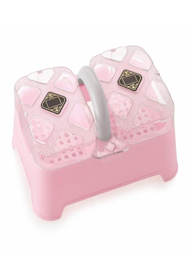 Tekzie Double Compartment Soap Dish with Handle (Pack of 1) | 2-in-1 Soap Box for Bathroom & Kitchen | Random Color - Image 1