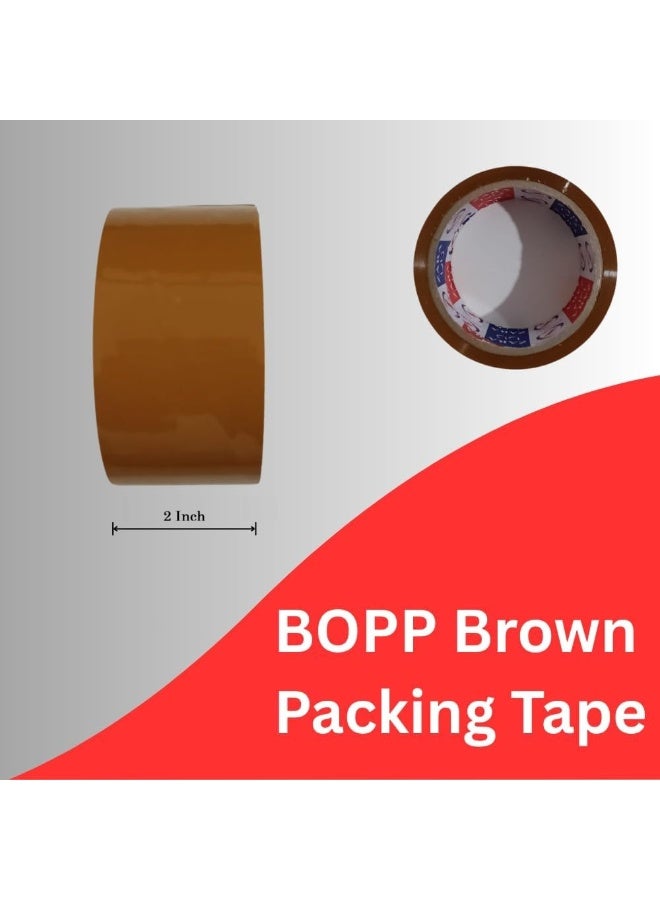Mazko Heavy Duty Brown Packing Tape 2 Inches x 100 Yards – Strong BOPP Box Sealing Tape for Moving Boxes, Shipping, Parcel Packaging, Cartons, Postal Bags & Warehouse Supplies (Pack of 6 Rolls) - Image 3