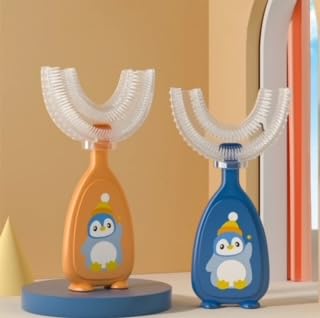 Mommas Baby U-Shaped Toothbrush for kids, Food Grade Soft Silicone Brush Head, 360° Oral Teeth Cleaning Tool, Toxic-Free Material, Soft & Elastic Bristles For 360° Degree Dental Cleaning (MB40268) - Image 3