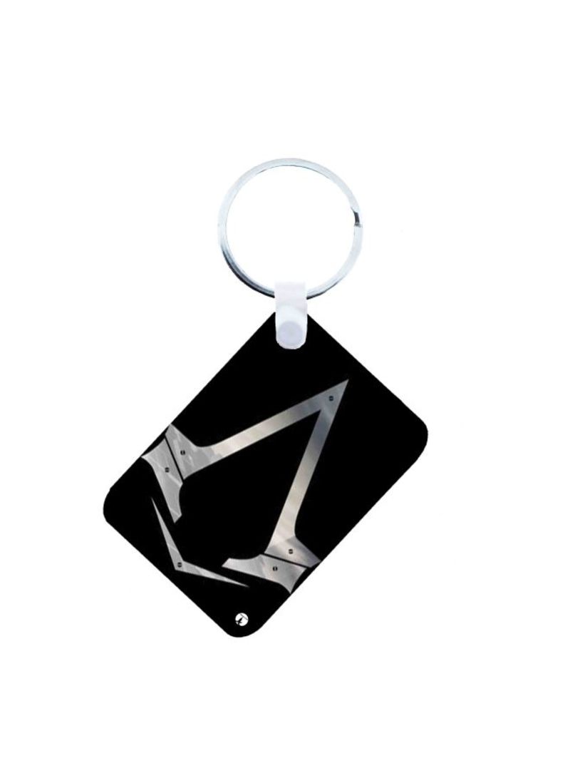 Assassin's Creed Printed Keychain Black/Silver