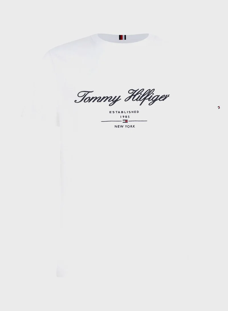 TOMMY HILFIGER Regular Fit T-Shirt With Script Logo