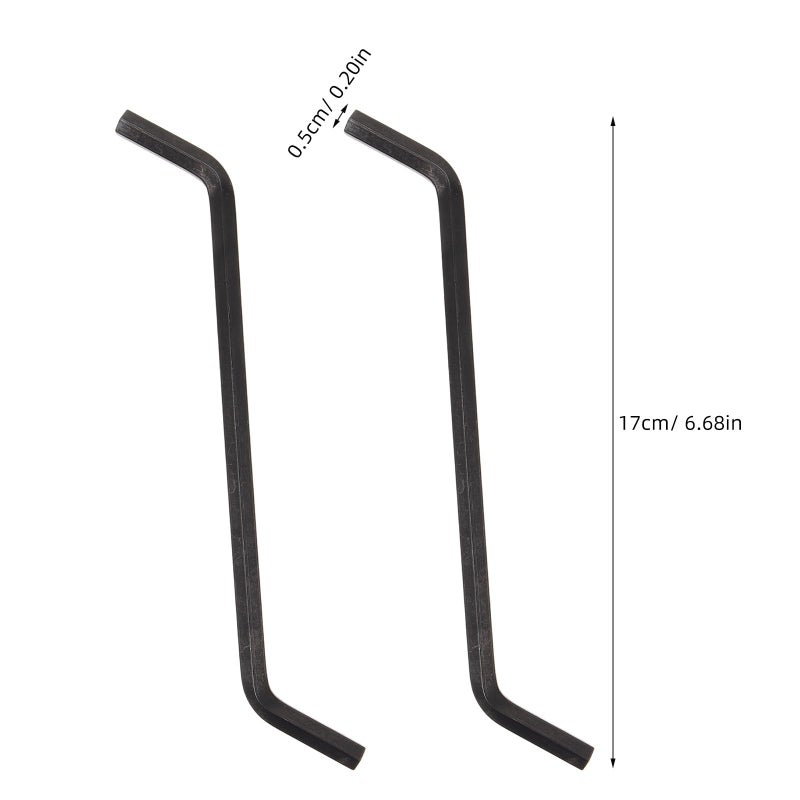 2 Pcs Metal Garbage Disposal Wrench Set Hex Z Shaped Handle for Sink Unclogging and Maintenance - Image 3