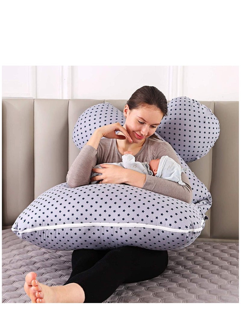 Bluejw U-Shaped Full Body Pregnancy Cotton Pillow 80x155cm - Image 4