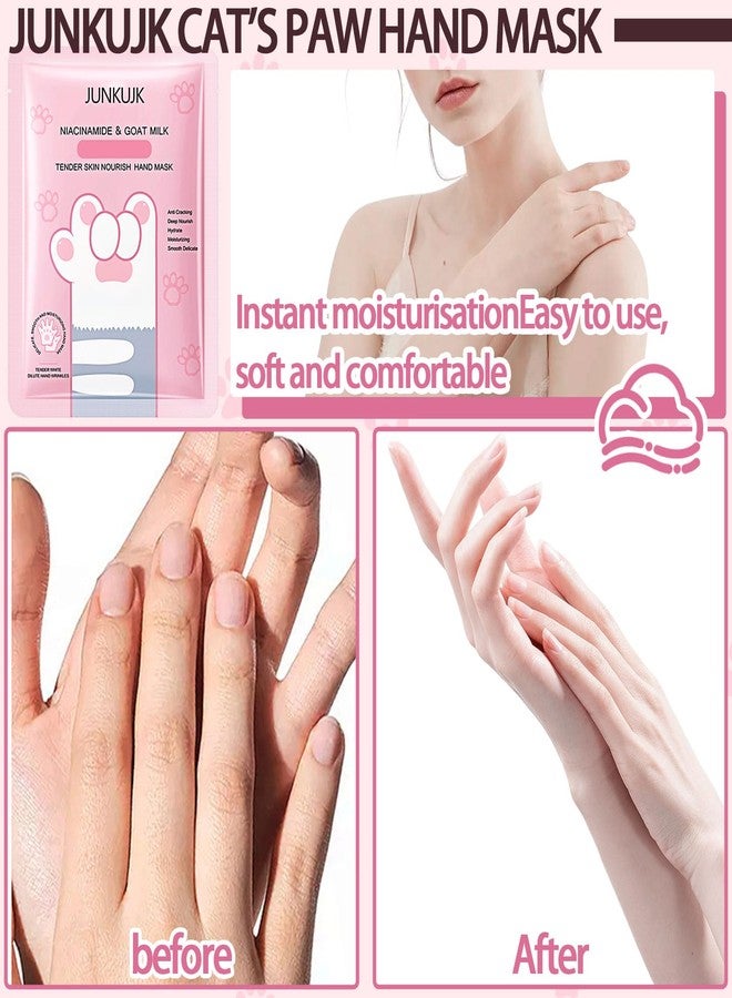JunKuJK 6PCS Hand Masks,Hydrating Hand Masks Moisturizing Gloves Overnight for Dry Cracked Hands,Daily Hand Care Hand Masks Gift Set for Women and Men A - Image 5