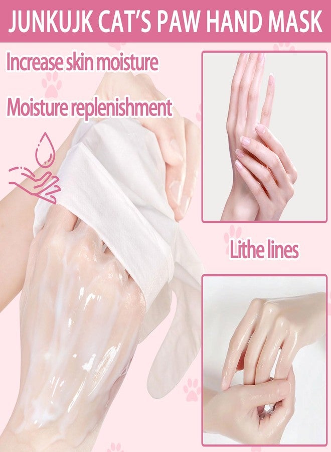 JunKuJK 6PCS Hand Masks,Hydrating Hand Masks Moisturizing Gloves Overnight for Dry Cracked Hands,Daily Hand Care Hand Masks Gift Set for Women and Men A - Image 4